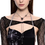 NO.480 [BLACK] ハートコードロックチェーンネックレス