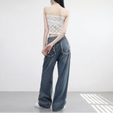 Weather Cable Vintage Denim Pants (belt set)
