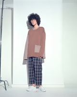 KNIT X TERRY COMBINATION POCKET TEE (Beige) / コンビネーションポケットTシャツ