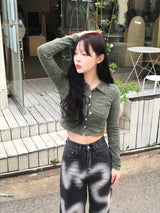 ウェーブプリントデニムパンツ