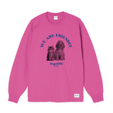 RLLR1101 キャットアンドドッグロングスリーブ/RLLR1101 Cat and Dog Long Sleeve - Pink