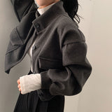 [Satisfaction 100%] Coming soon Banding Cropped Short Jacket/Coat - 5 colors