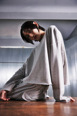 VINTAGE P. DYEING CUT-OUT CROP-TEE (Gray) / ビンテージダイングアウトクロップT