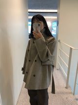 Zelda double pea coat