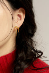 holi short ribbon earring - gold