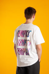 イリデセントマーブルロゴTシャツ / IRIDESCENT MARBLE LOGO T-SHIRTS [WHITE]