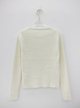 ウールリブラウンドニット/Wool ribbed round knit (3color)