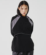 ANORAK TWO-TONE HOODIE (BLACK)