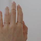 14K gold diagonal cutting ring (6680517771382)