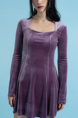 ロマンチックベルベットフレアドレス/Romantic Velvet Flare Dress (4397425623158)