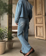 Lavender crop denim jacket (2 color) (6694661292150)