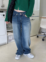 Low waist washing jean 