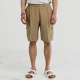 バンブーカーゴハーフパンツ / BAMBOO CARGO HALF PANTS-LIGHT BROWN