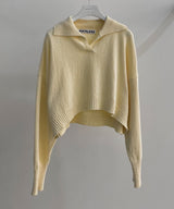 オーガニックコットンカラーニット/ORGANIC COTTN COLLAR KNIT