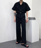 リネンワイドジャンプスーツ / RO linen wide jumpsuit (3 colors)
