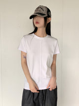 モンクベーシックセンターインシジョン半袖Tシャツ / [MADE] Monk Basic Center Incision Short-Sleeve T-Shirt