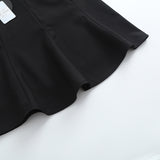 ブラックフレアドミディスカート