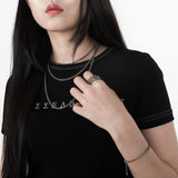 オリジナル チェーンネックレス / [BLESSEDBULLET]original chain necklace_dark silver/silver/gold/black