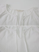 [SHOPPERMADE] ラブリーストラップ半袖ブラウス (2color)