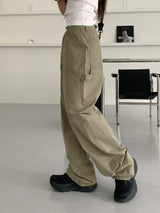 ミルカンサマーファブリックカーペンターポケットロングコットンパンツ / Milcan Summer Fabric Carpenter Pocket Long Cotton Pants
