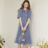 Pigment Double Button Long Dress (6681269207158)