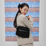 Luna shirring cross baga (black) (6684442755190)
