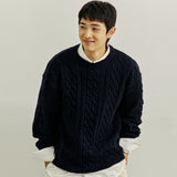 チェーンセーター/FTTS CHAIN CABLE SWEATER NAVY