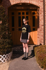 インフィニティーカレッジライフクルーネックブラックユニセックスTシャツ / Infinite college life crew neck black Unisex T-shirt