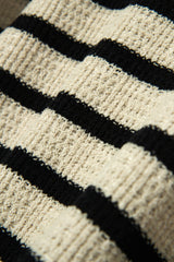 クレムカラーレスカーディガンシャツ/Creme collarless cardigan shirt C6 Ivory&Black