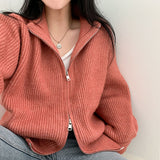 2WAYウールニットジップアップ/two-way wool knit zip-up