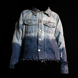 BBD Utopia Bleached Custom Raglan Denim Jacket (Blue)