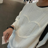 ASCLO Heart Cable Round Knit (4color)