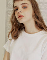 YELLOW TAP CROP T-SHIRT WHITE (6691419291766)