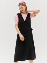 Collar point layered dress - Butter (6682208632950)