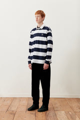 キルシースモールチェリーラグビーボーダーラインフーディー／UNI SMALL CHERRY RUGBY SHIRT KA [NAVY] (6597389287542)