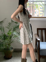 ルーツフラワーシャーリングリボンキャミミニワンピース / Roots Flower Shirring Ribbon Sleeveless Mini One Piece