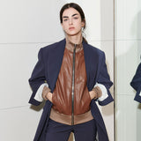 [UNISEX] ROY FAUX LEATHER JUMPER, BROWN (6626805416054)