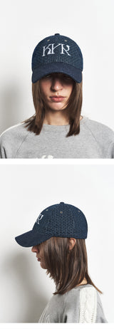 KYR Signature Logo Embossing Denim Ball Cap (Deep Blue)