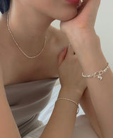[92.5silver]フックハートブレスレット