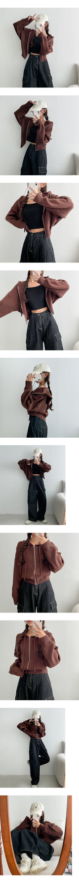 Lundi Oversized-Fit Knitwear Zip-up
