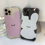 Purple - Sketch Mochi Rabbit Phone Case