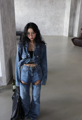 Bart Shirt Pad Jean Jacket