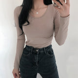 フリースドスクープネックトップ / Fleeced Scoop Neck Top