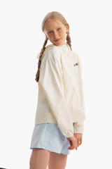 チェリーフーディーウオウブンアノラック／CHERRY HOODIE WOVEN ANORAK [IVORY]