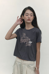 ブーケガールグラフィックTシャツ