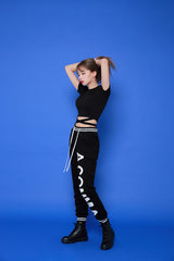 XストリングクロップドTシャツ / TOP(4653) X-string cropped tee
