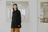 リネンパッチシャツ / unisex linen patch shirts black