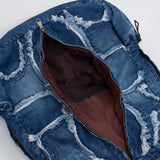 Washed Denim Turtle Backpack (Blue)