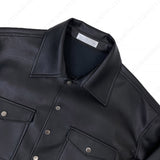 フレンチ レザー クロップジャケット / MO French Leather Cropped Jacket (2 colors)