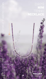ヴァイオレットミニテニスネックレス/[S925] Violet Mini Tennis Necklace (rosegold)